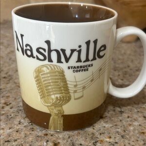 Starbucks Nashville Coffee Mug - Brown and Cream
